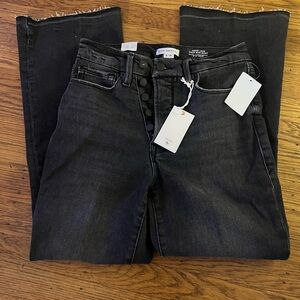 NWT Good American Good Legs Crop Mini Boot Cut Jeans